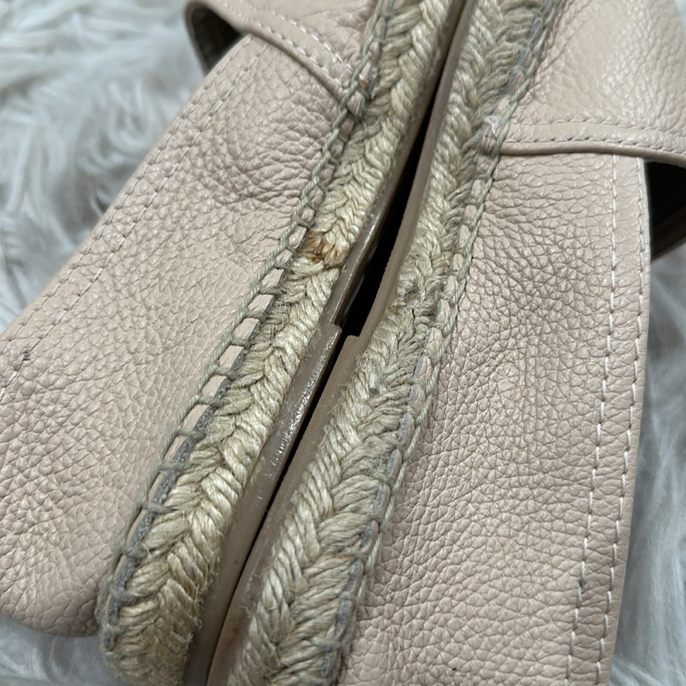 Anthropologie Maypol Pebbled Leather Slip On Espadrilles Sz 6.5 - Picture 6 of 16